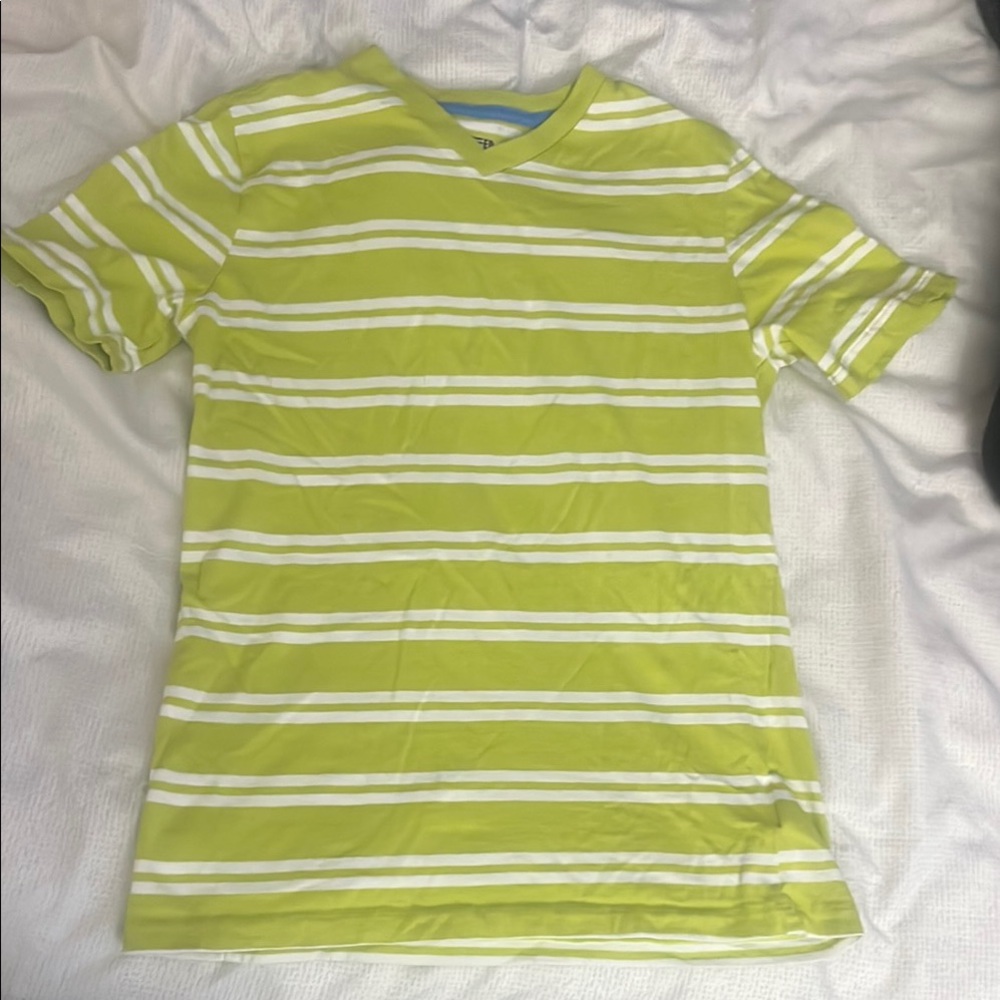 Spotted Zebra Lime Green V-Neck Tee